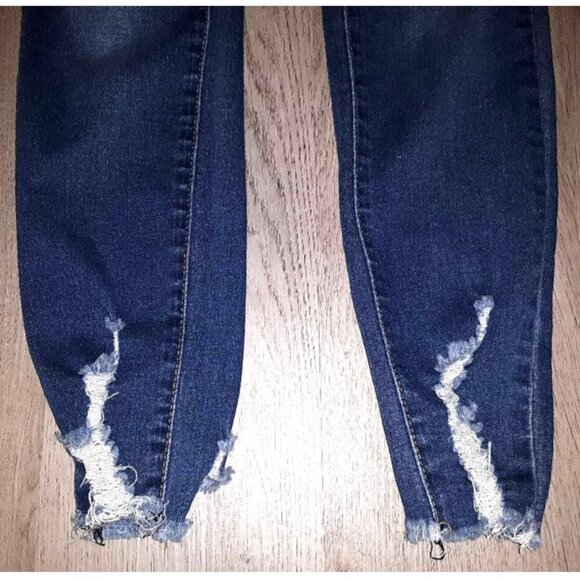 S.O.N.G Perfect High Rise Skinny Ankle Skinny Jeans Size 0/24 Distressed Denim - Picture 4 of 7